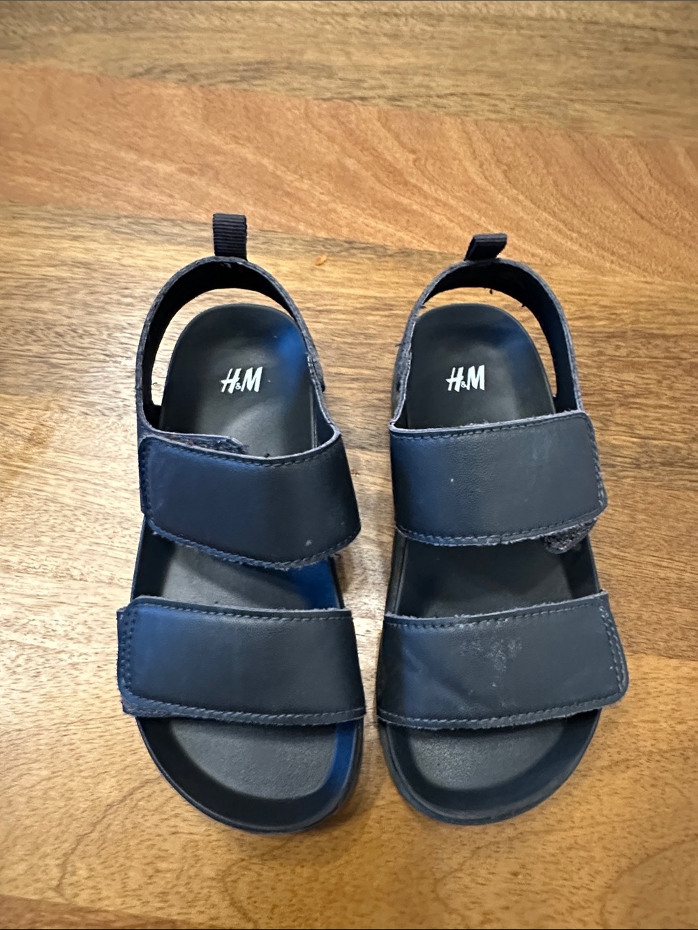 H&M Kids Dark Blue Double-Strap Velcro Sandals